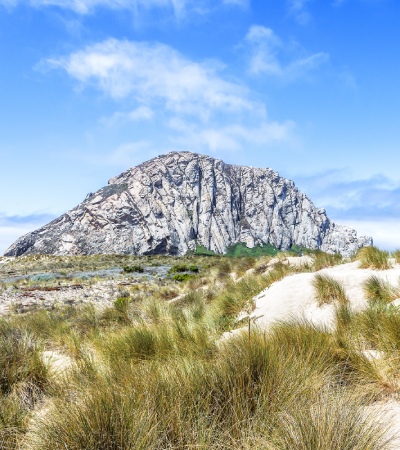 Morro Rock and Morro Bay coastline